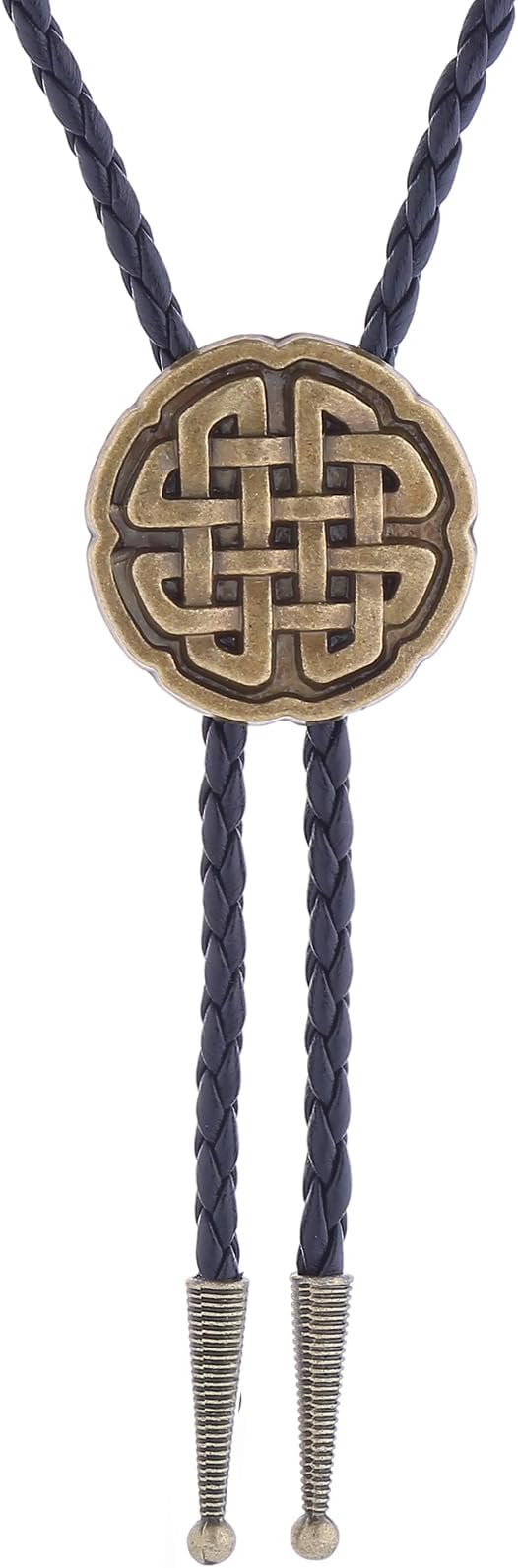 JeilwiyJeilwiy Bolo Tie for Men Western Cowboy Tie Necklace Gold Bolo Tie Leather Necktie Halloween Tie Accessories for Women Boy