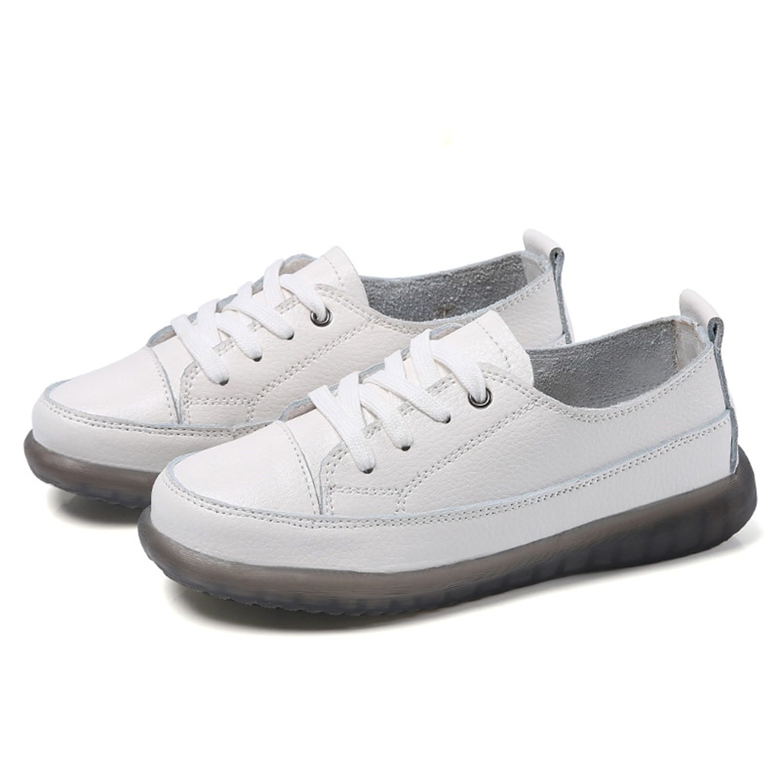 Generisch Mocasines para mujer cómodos zapatos casuales cómodos suaves mocasines planos cómodos zapatos planos con cordones zapatos de barco
