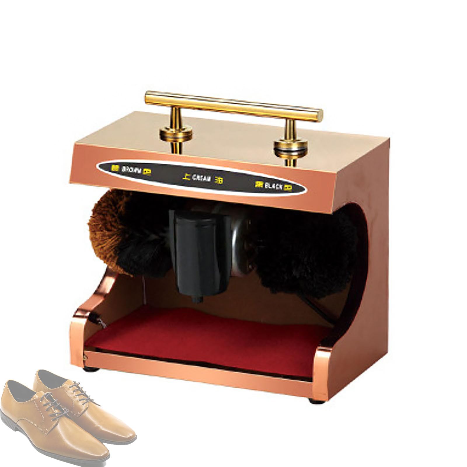 MáQuina EléCtrica para Lustrar Zapatos,MáQuina AutomáTica para Lustrar Zapatos,Cepillo EsféRico Combinado,Limpia Zapatos electrico Dar Lustre A Los Zapato,para Uso DoméStico/Comercial