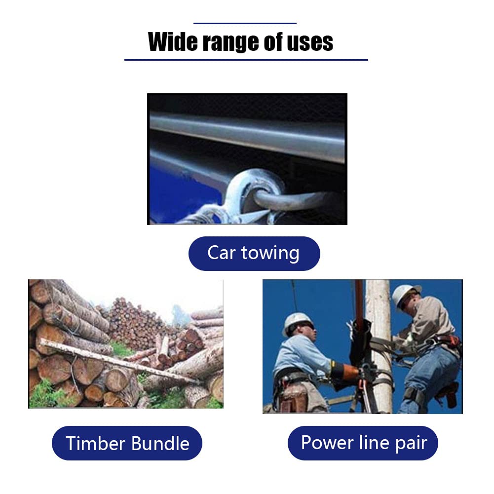 Handseilwinde Seilzug mit 2 Ratschen Drahtseil Ratsche Handwinde Handseilzug Gurtwinde Hand Power Puller FüR Wohnwagen, 2 Haken Design, Material Aus Legiertem Stahl