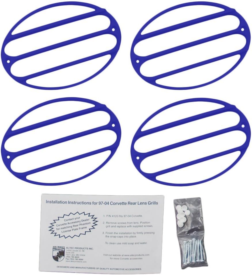 C5 Corvette 4pc Custom Painted Tail Light Cover Grilles - Lemans Blue 19 19U GTS WA933L