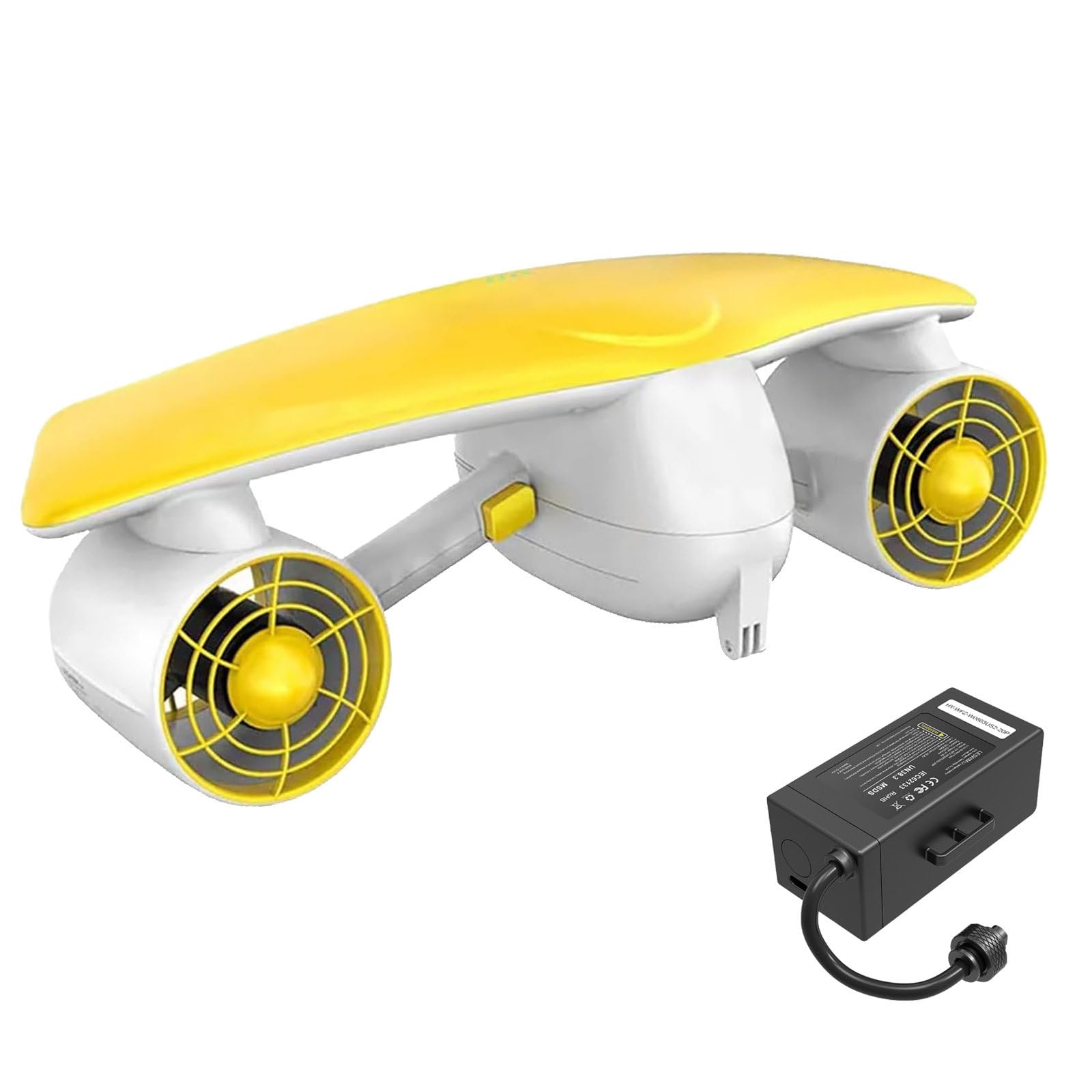 GIZMIT Sea Scooter, Underwater Scooter with Action Camera Mount, 30 Minutes Water Scooter for Adults 50M Waterproof Dual Motors Water Sports Pool Diving Snorkeling Yellow