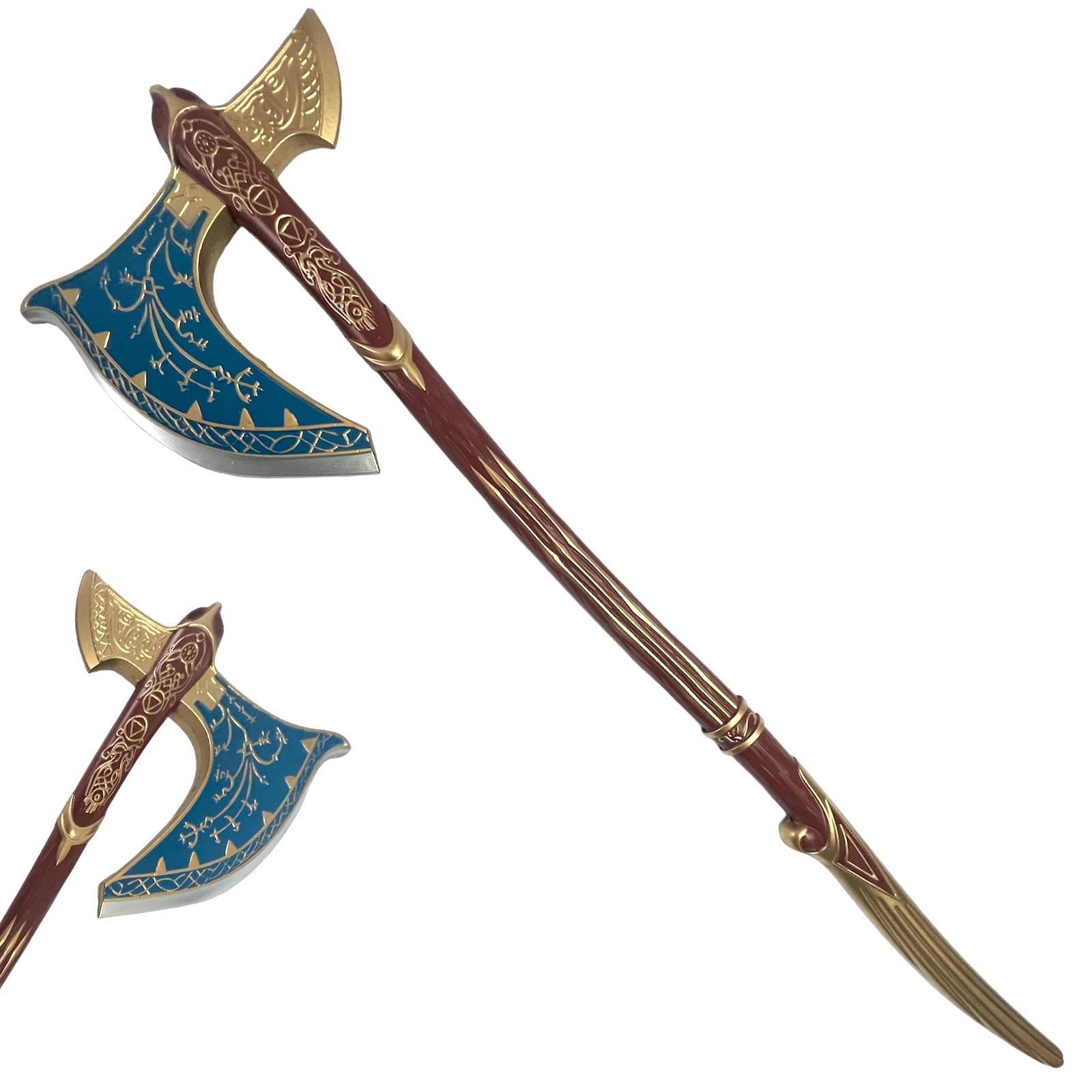 QUEQUAQUI 37’’ Fully Upgraded Foam Axe God-War for Video Game, Cosplay Costume Prop, Gifting, and Themed Events