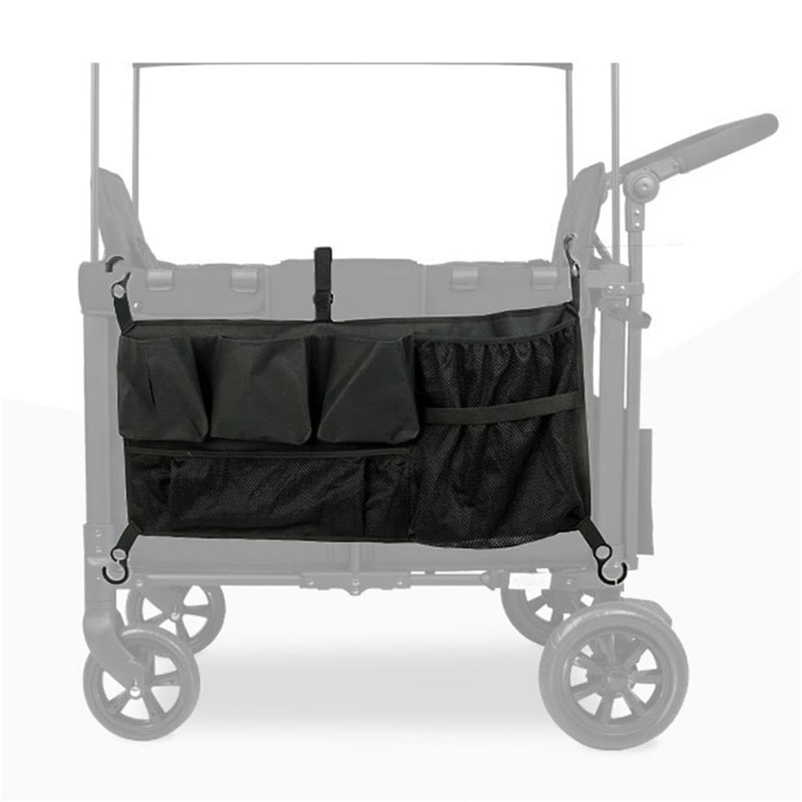 Gralara Sac Filet Pliable à Poche Latérale pour Chariot de, Grande Capacité, Idéal pour Le Camping et La Plage.