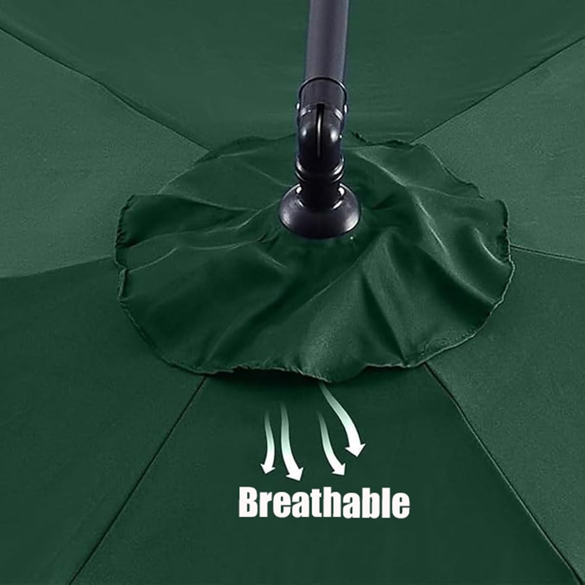 Tettoia di ricambio a 8 stecche per ombrelloni da terrazza da 2,0 m - 3,5 m, impermeabile, protezione UV da giardino, tessuto cachi per uso esterno