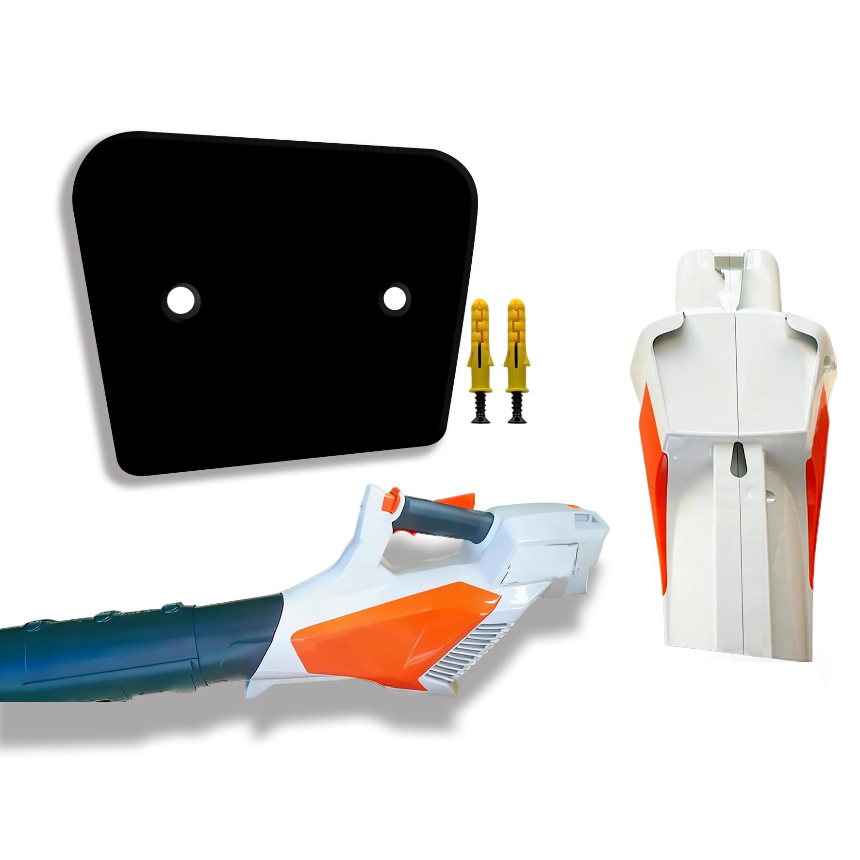 ALLICAVER Leaf Blower Wall Mount for Stihl BGA 57 – Cordless Blower Holder Storage Hook Bracket with Hardware (Only Compatible with Model BGA 57) (Black)