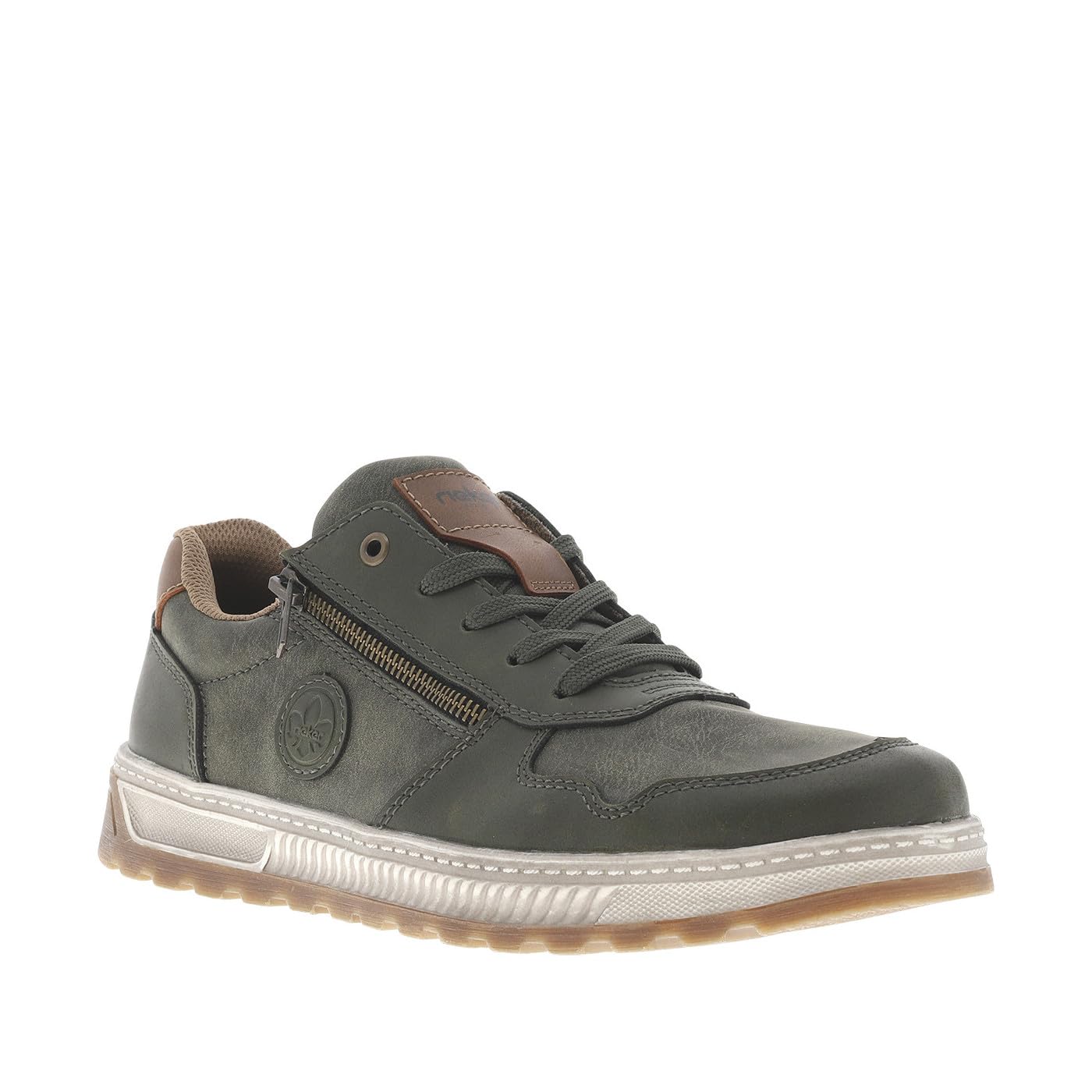 Rieker Men's 37029 Low Trainers, Green, 40 EU, Green, 6.5 UK
