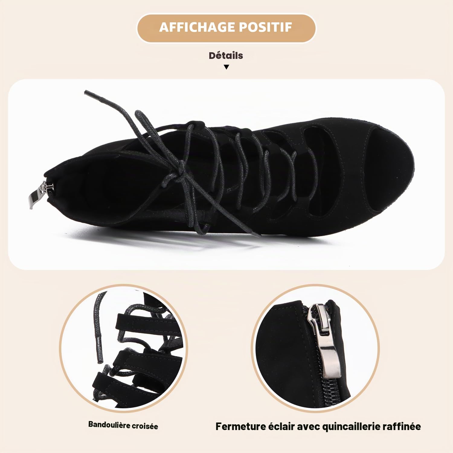 Chaussures de Danse Latine pour Femmes Salsa Bachata Zouk Tango Chaussures de Danse Sociale Danse de Salon 969