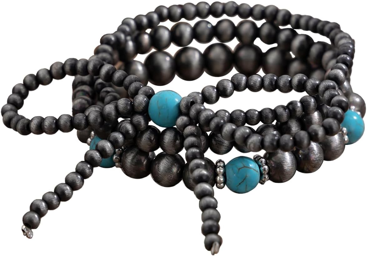 Navajo Pearl Bow Necklace - Western Jewelry for Women, Country Cowgirl Style, Turquoise Bow Elegant Pearl Necklace, Stylish Western Jewelry for Women