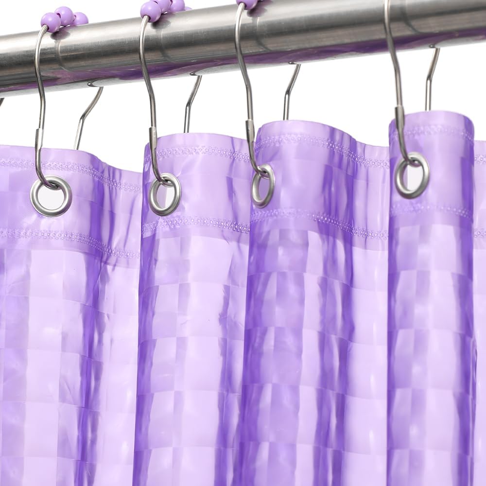 Shower Curtain Liner Premium Clear Lavender PEVA Shower
