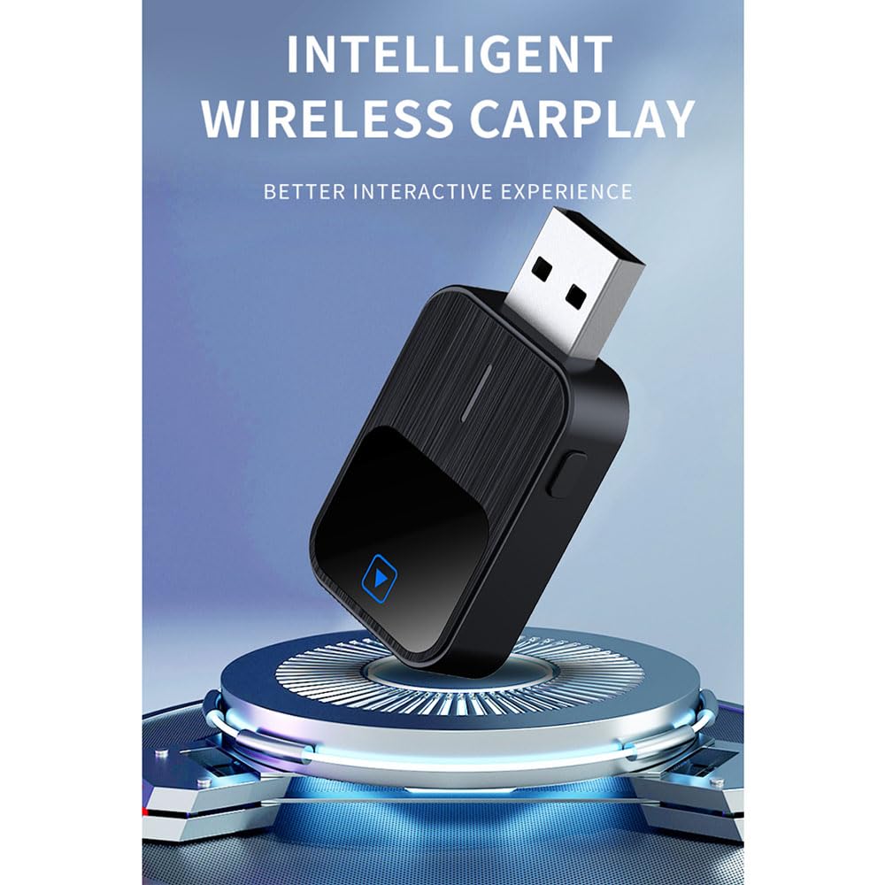CarPlay bezprzewodowy adapter do VW CC 2016-2018, ulepszona konwersja przewodowa na bezprzewodowy adapter samochodowy Dongle, Plug & Play, automatyczne połączenie