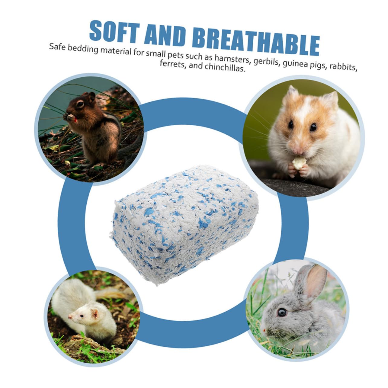 Happyyami 2borse Bedding Carta per Piccoli Animali Lettiera Assorbente e Antiodore per Criceti Porcellini e Conigli Sacchetti