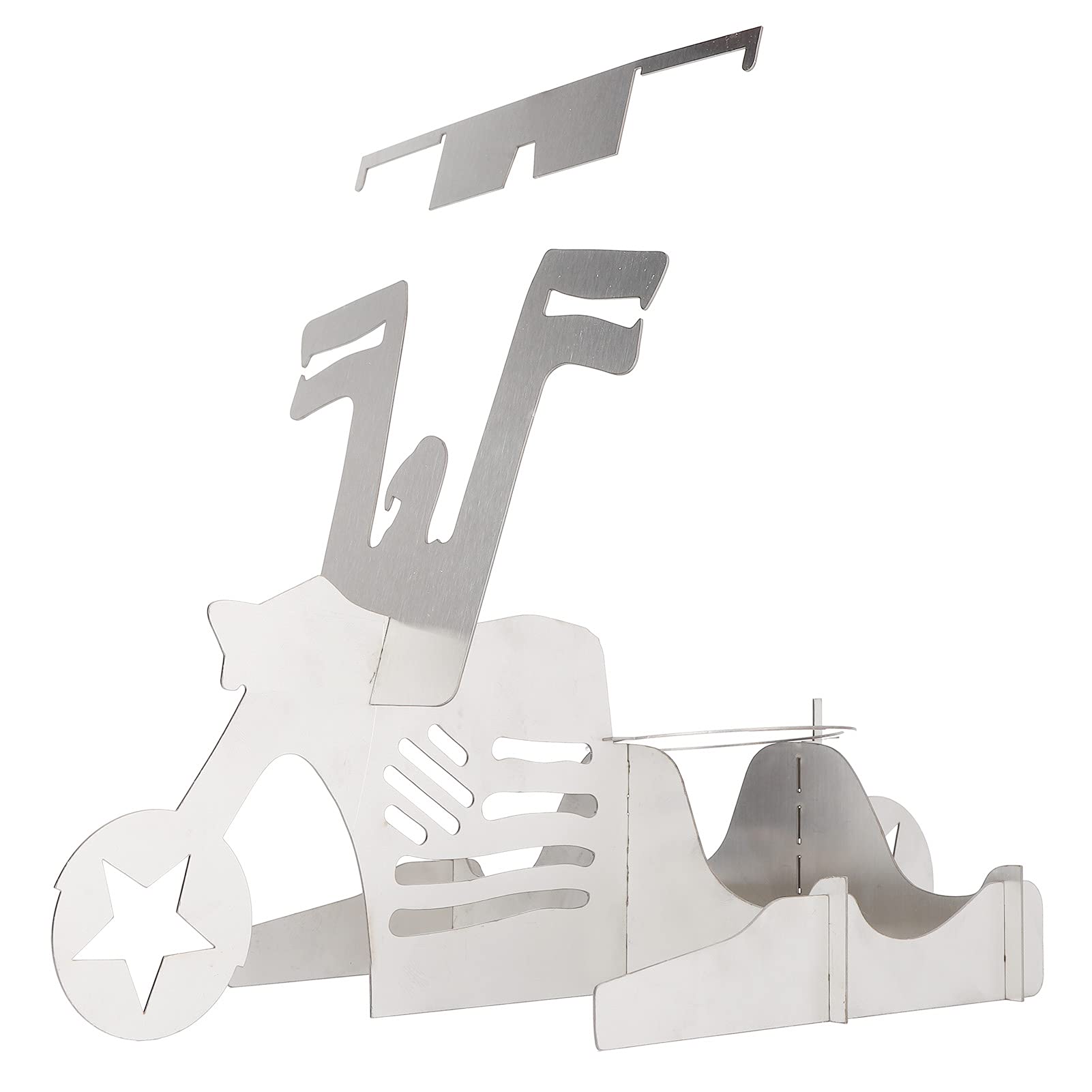 Chicken Stand, Motorcycle Shape BBQ Roaster Stand Supply with Beer Support Design for Outdoor BBQ