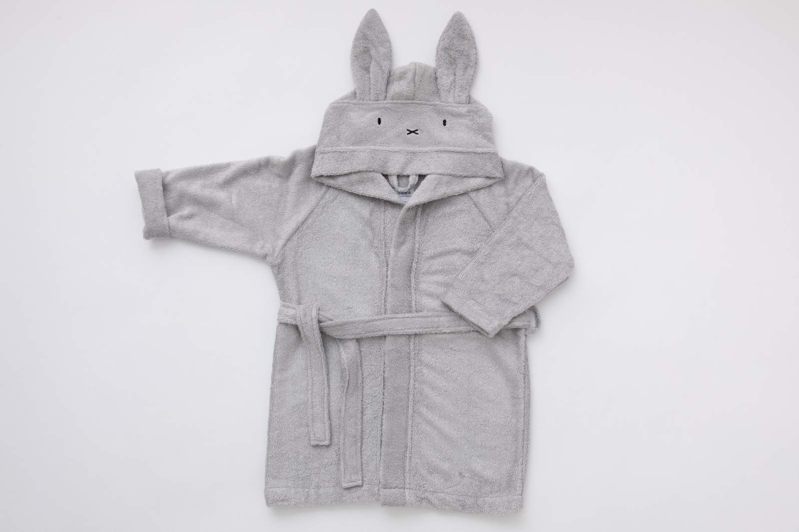 Bamboom Bamboom Peignoir en éponge, 2-4 ans, fibre de bambou biologique, Bathrope Baby 2-4 Y, gris, 1971005-500 g