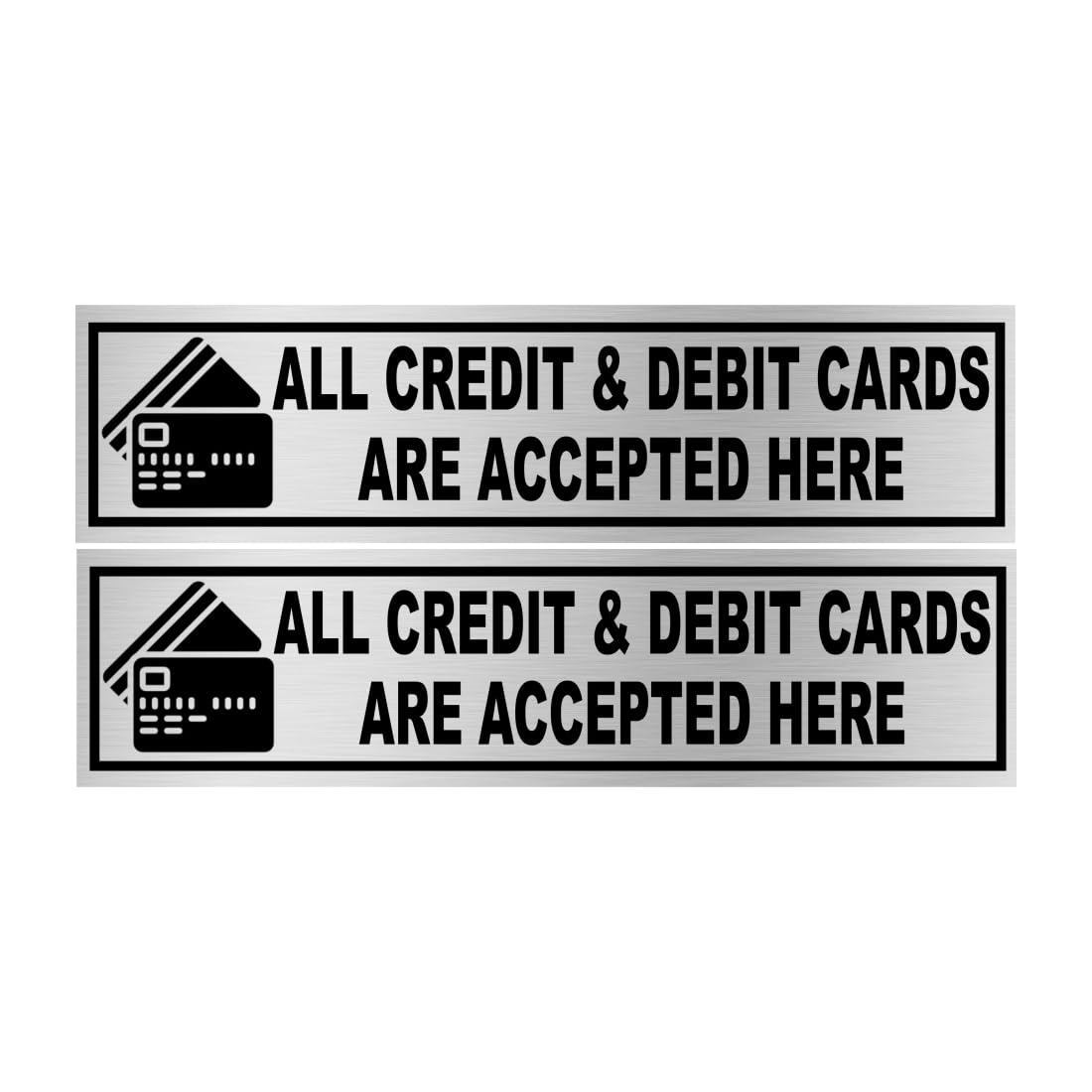 Ordershock All Credit & Debit Card Accepted Here Sign Board For Mall Sunboard 8x2 Inch