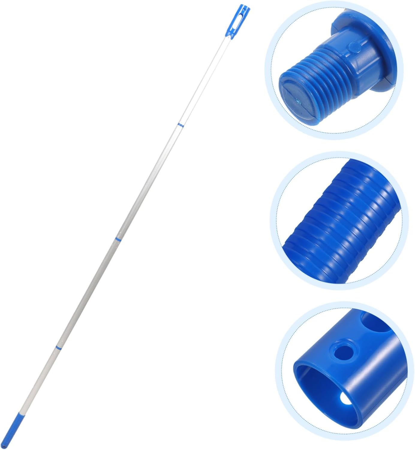 SUPVOX 2sets Aluminum Pool Cleaning Pole Section Telescopic Design for Efficient Skimmer Net Use Swimming Pools and Spas Lightweight Easy to Handle