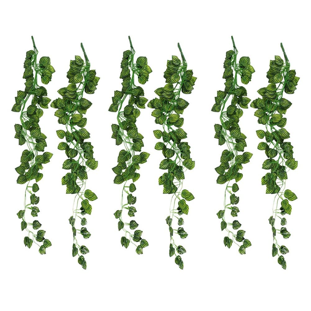 Hndhbfgrt 6Pcs Artificial Ivy Garland Fake Hanging Vine Plants Faux Foliage Garland