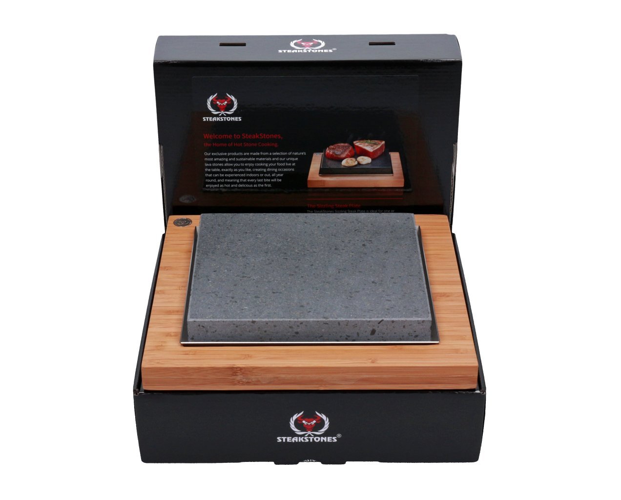 The Sizzling Steak Plate from SteakStones. A Hot Stone Cooking Set for Individual Use or Sharing. As Seen On Dragons Den - Image 3