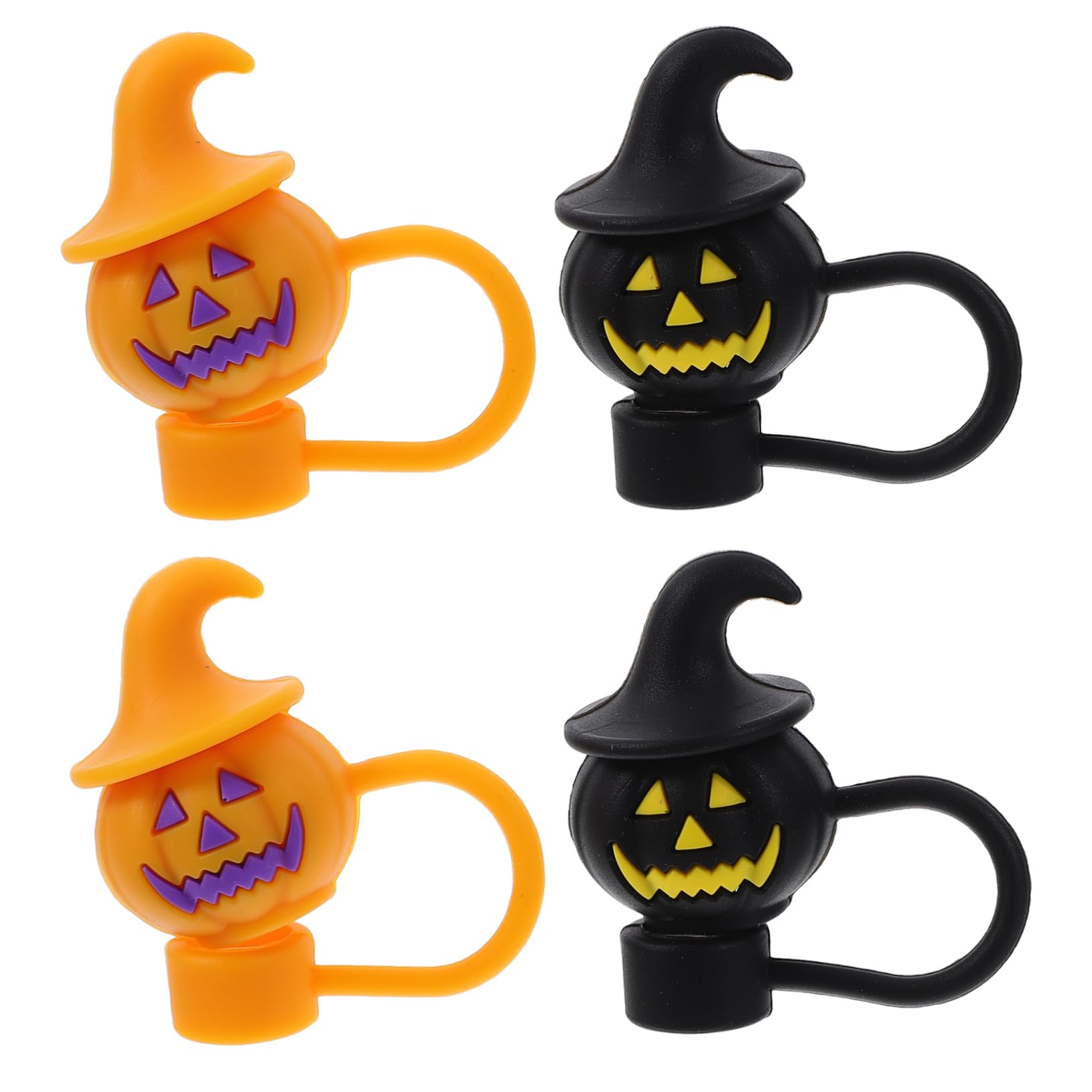 Alipis 20 Pz Coperchi Di Paglia Di Halloween Punte Cannuccia Per Bevande Coperture Di Paglia Riutilizzabili Punte Di Paglia Di Zucca Fascino Di Paglia Gel Di Silice