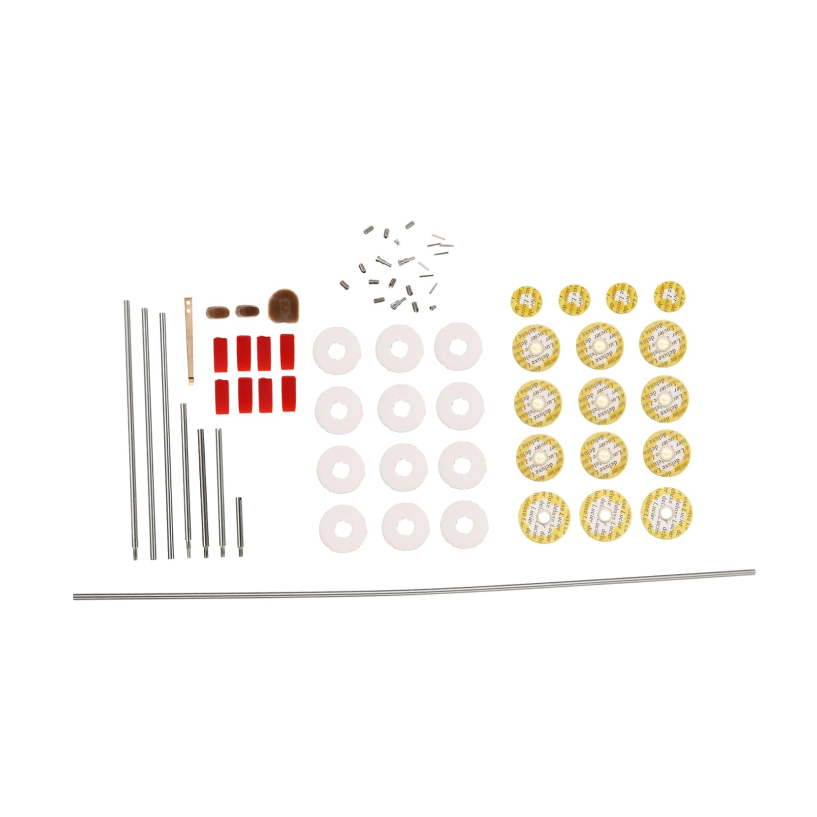 Yardwe Flute Repair Pad Kit Set 10pc Flute Tuning Rods Cleaning Tools and Replacement Pads