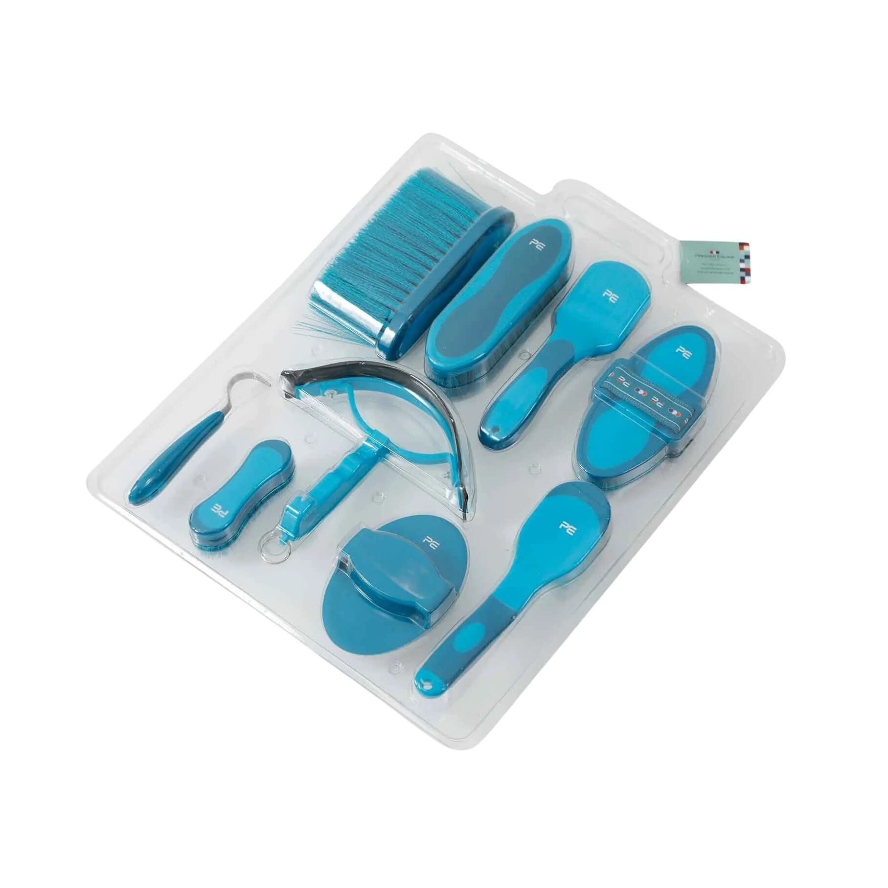 Premier EquineSoft-Touch Grooming Kit Set - Med Blue & Peacock