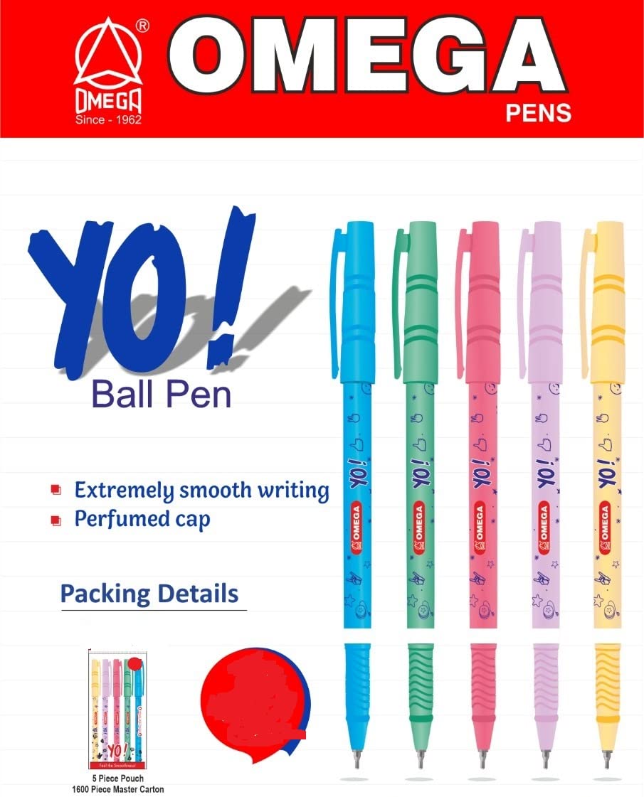 OMEGA YO Ball Pen Pack of 6 (30 PCS) : Amazon.in: Office Products