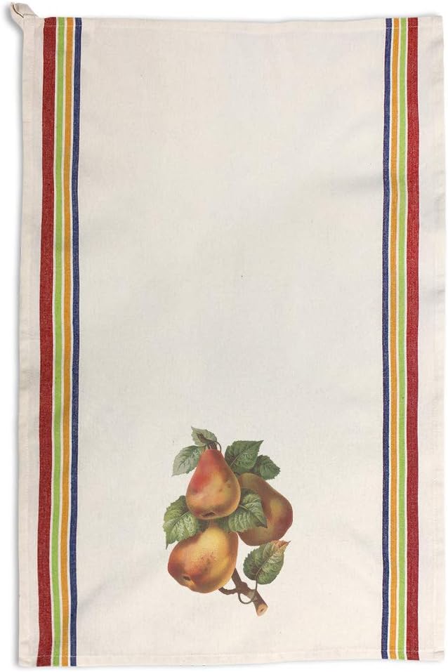 Custom Decor Kitchen Towels Pear Vintage Look E Food & Beverage Fruit Food & Beverage Fruit Cleaning Supplies Dish Towels Multi Stripe Design Only