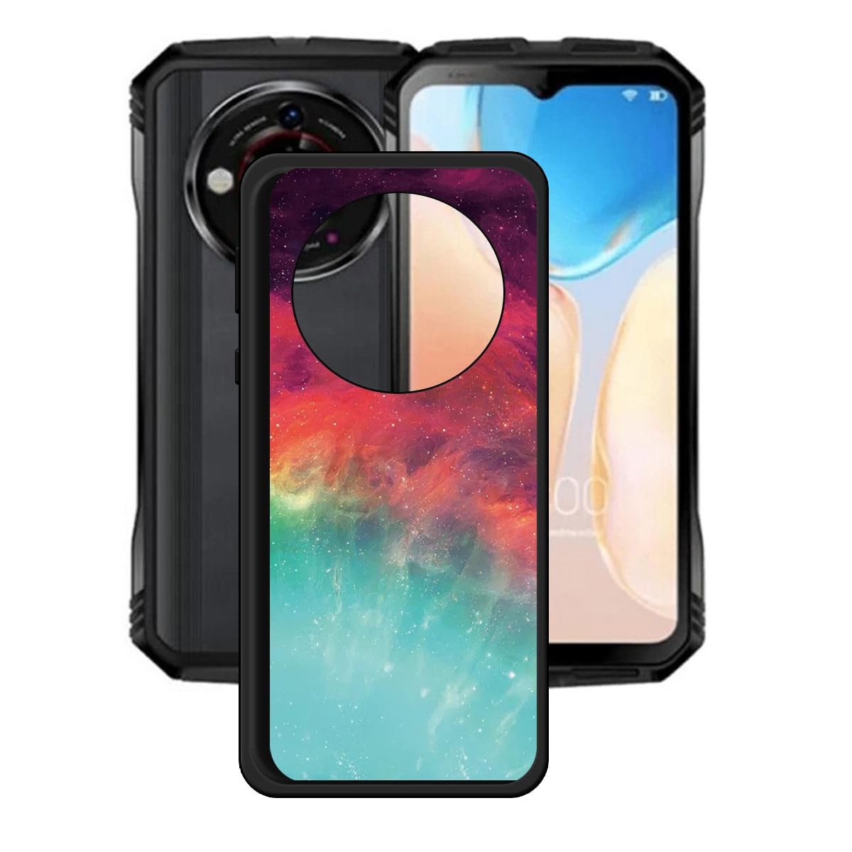 Ikiiqii Cover per Doogee V30 Pro (6.58) + (2 pezzi) Vetro Temperato, Custodia per Antiurto Antigraffio Protettiva Case Ultra Sottile Silicone Custodie + Pellicola - Non toccare