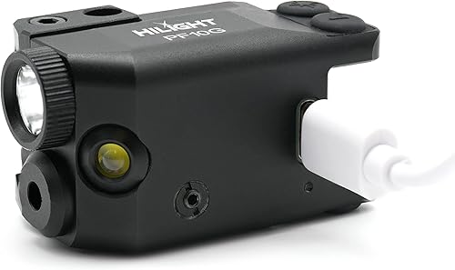 Miniatura 2 de HiLight - Tactical PF10G - Linterna estroboscópica de 500 lúmenes con luz de iluminación de caminoescalera y láser individual (verde) con batería