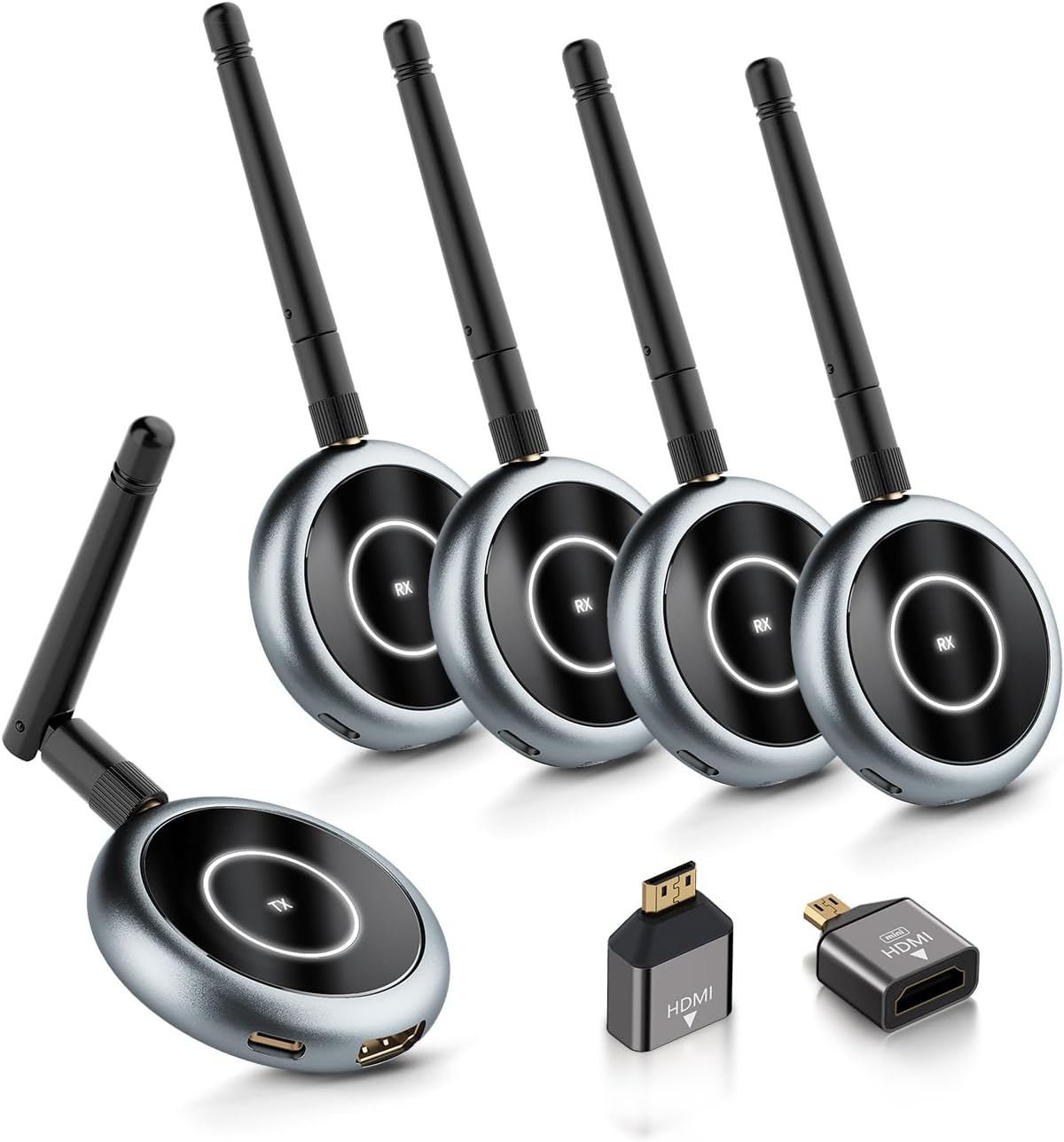 AIMIBO Wireless HDMI Transmitter and 4 Receivers