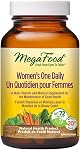 MegaFood Women's One Daily: Whole Food-Based Multivitamin with Iron Supplements, Vitamin E, Vitamin B12, Biotin, Zinc. Supports Optimal Health and Wellbeing, Loaded with Antioxidants, Ideal for Women Under 40. Helps in Energy Metabolism & Thyroid Gla
