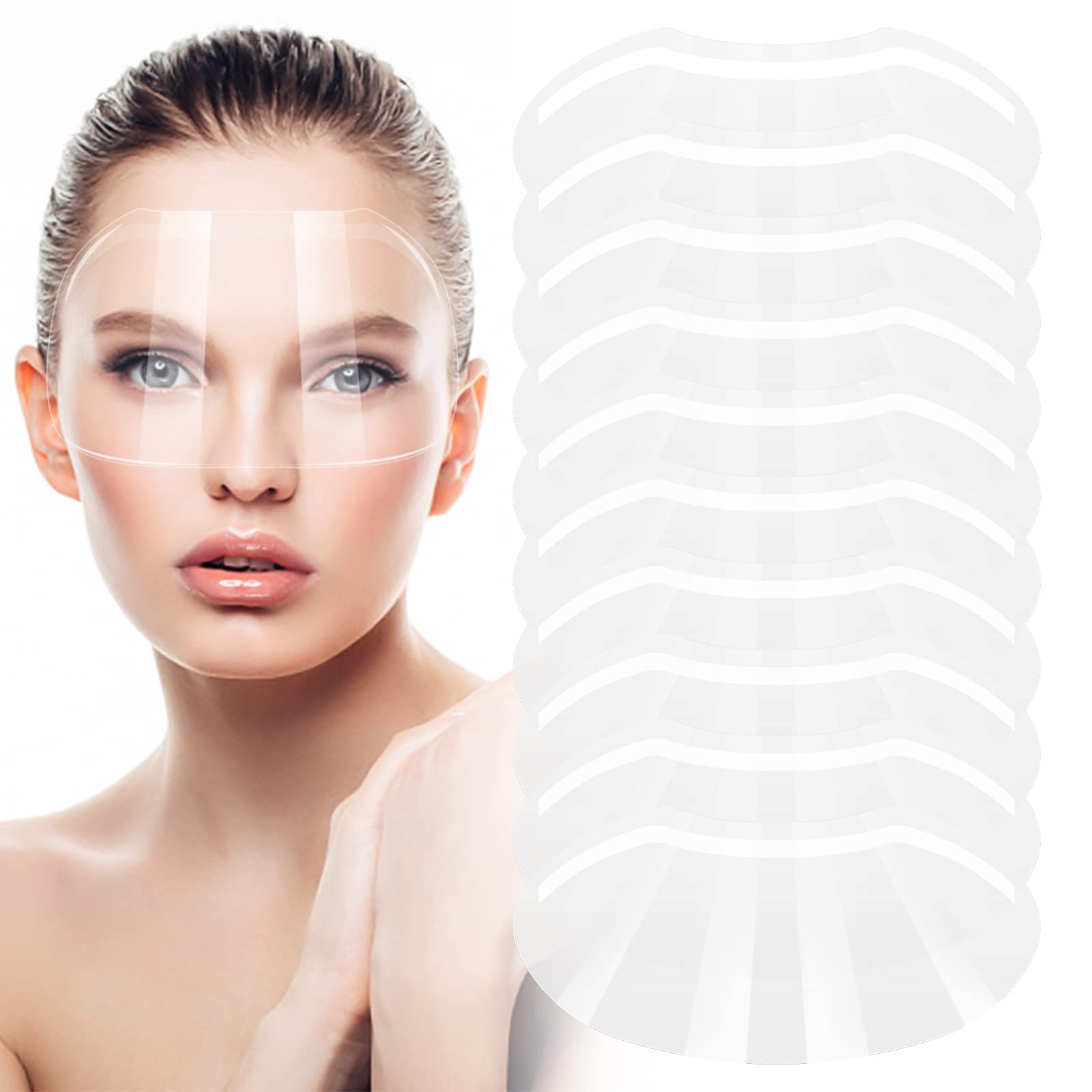 50 Pezzi Salon Shield Visiera Protettiva Trasparente Per Ciglia E Occhi - Schermo Morbido Per Parrucchiere, Microblading, Doccia