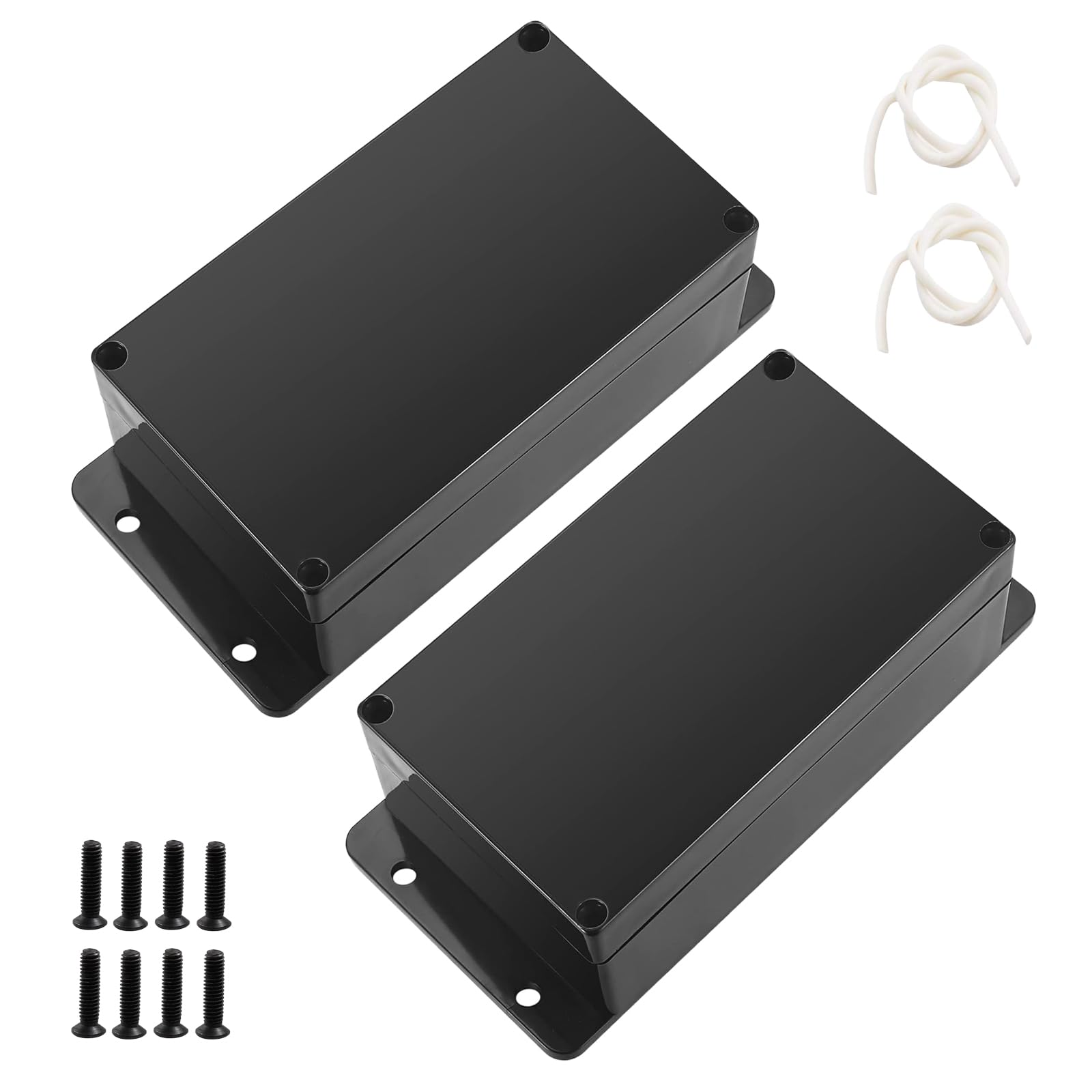 2 PCS Waterproof Project Box, IP66 Plastic Project Junction Boxes Junction Box Enclosure for Electronics Power Instrument Case Box 158x90x65mm (Black)