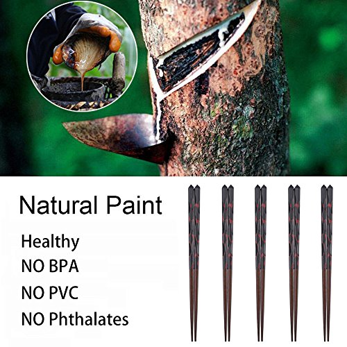 Antner 5 Pairs Hardwood Chopsticks Reusable Japanese Style Natural Wood Chop Stick Hand-Carved Chopstick Gift Set, 9 Inches #TOP6