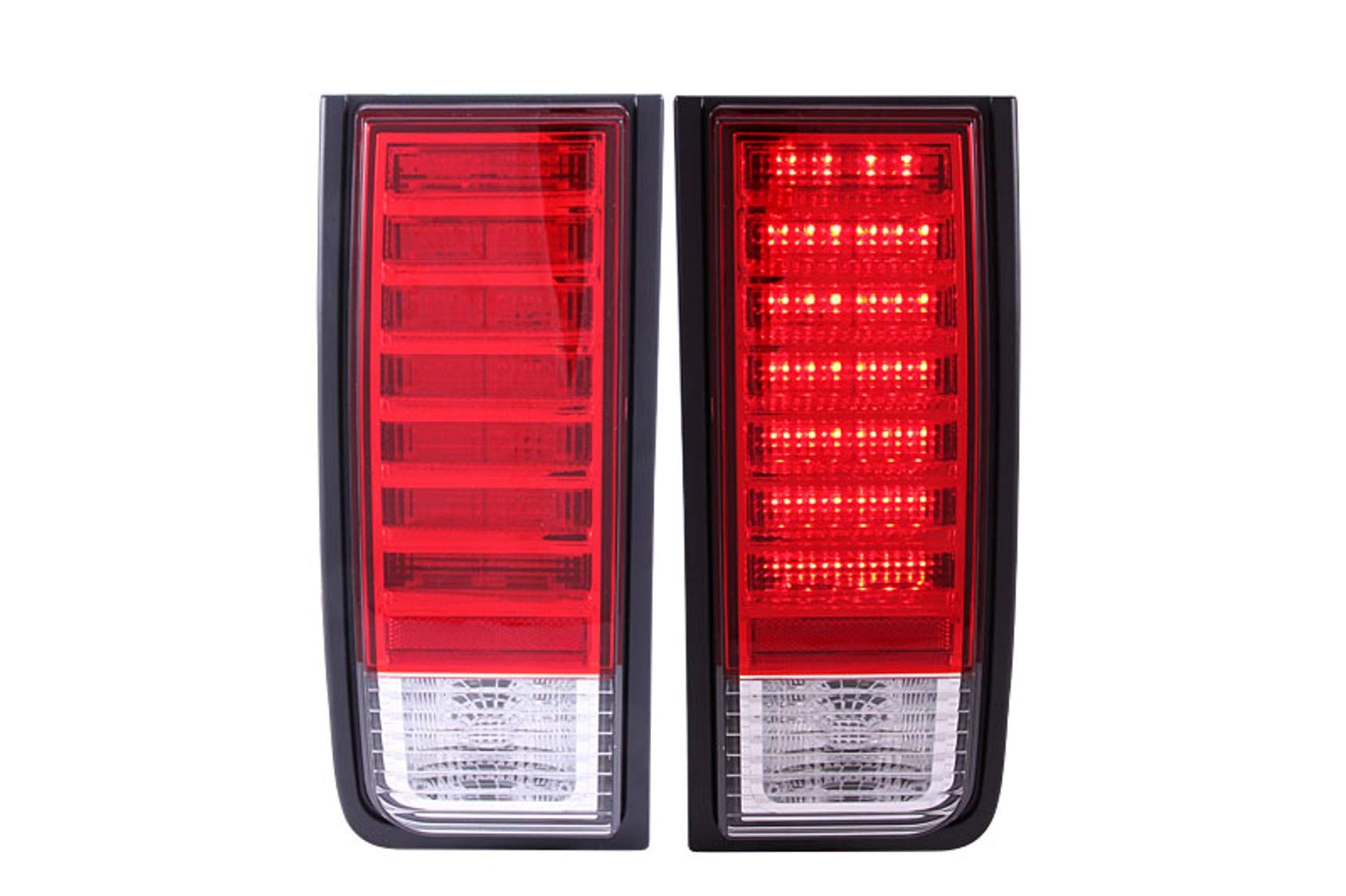 Anzo USA 311068 Hummer H2 Red/Clear LED Tail Light Assembly - (Sold in Pairs)