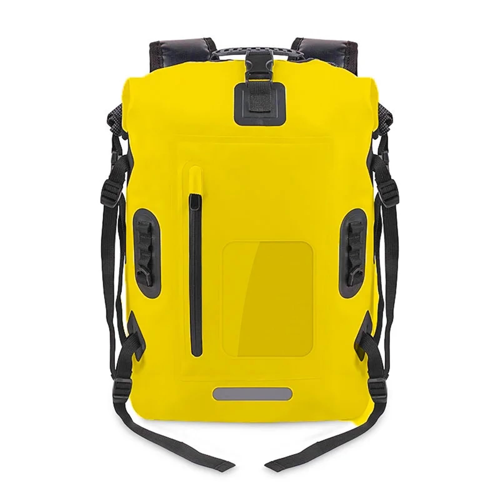 Dry Bag 30L wasserdichte Dry Bag Angelrucksack Drift Schwimmen Fluss Trekking Schulter Köder Angeln Eimer Ausrüstung Tauchen Rafting Kajak Tasche(Yellow)