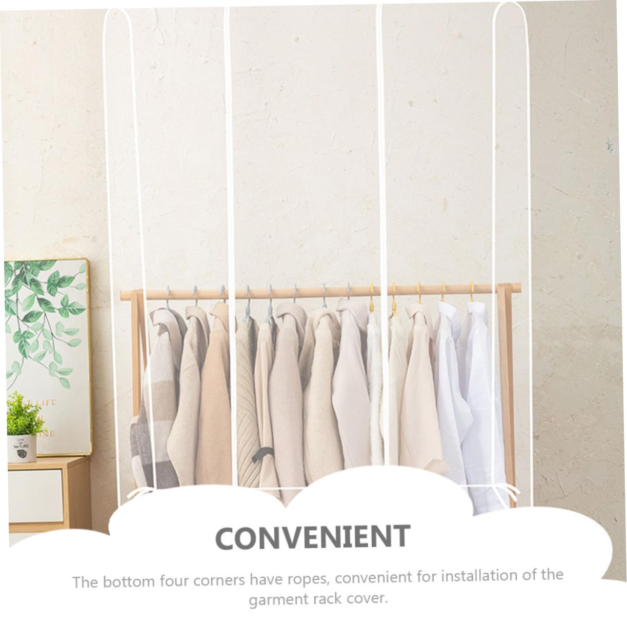 Alipis Clear Zipper Clothes Rack Cover Peva Garment Protector Dust Cover for Clothing Storage Easy Open Zipper Design for Home Organization