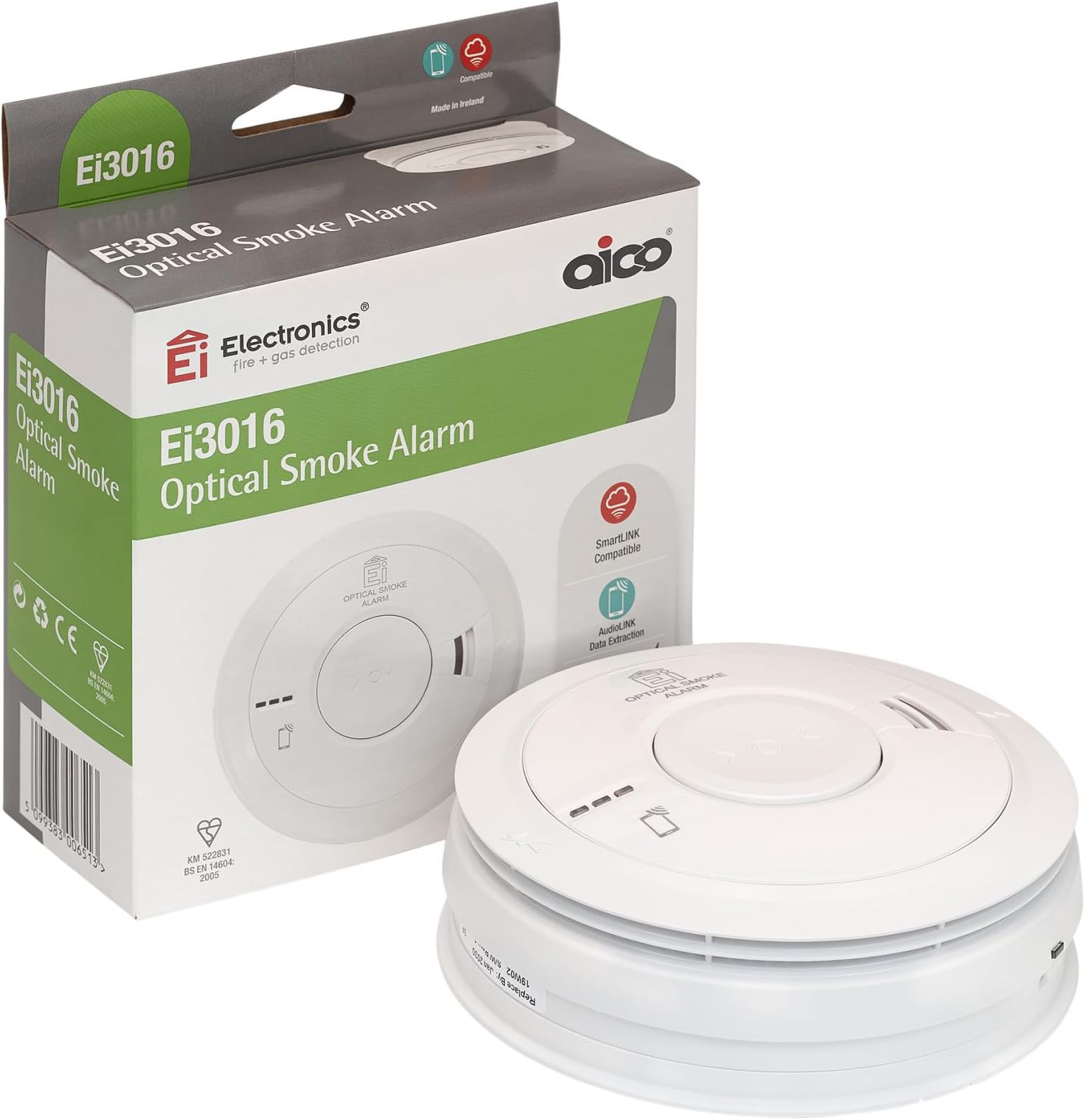 SD Fire Alarms Ei3016, 230 V, White