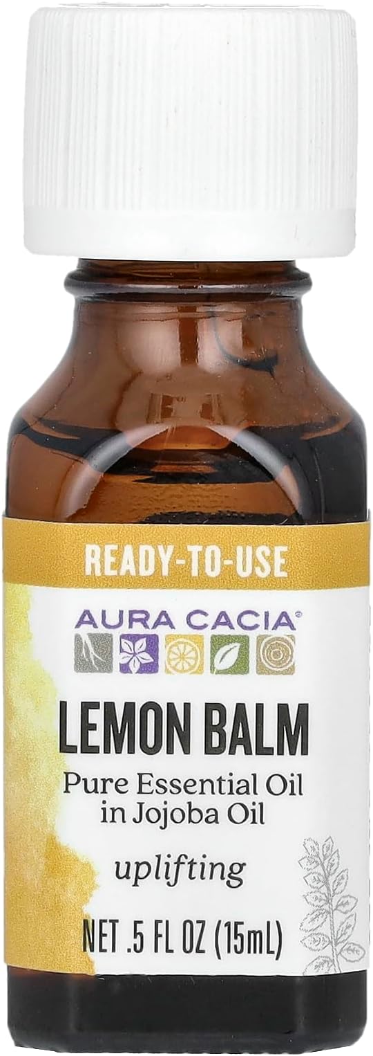 Lemon Balm Pure Essential Oils in Jojoba Oil - 0.5 Oz