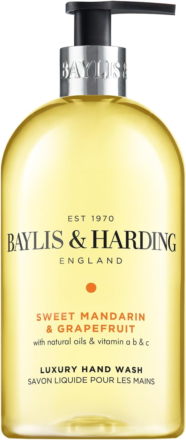Baylis & Harding Sweet Mandarin and Grapefruit Hand Wash, 500 ml (Pack of 3) - Vegan Friendly