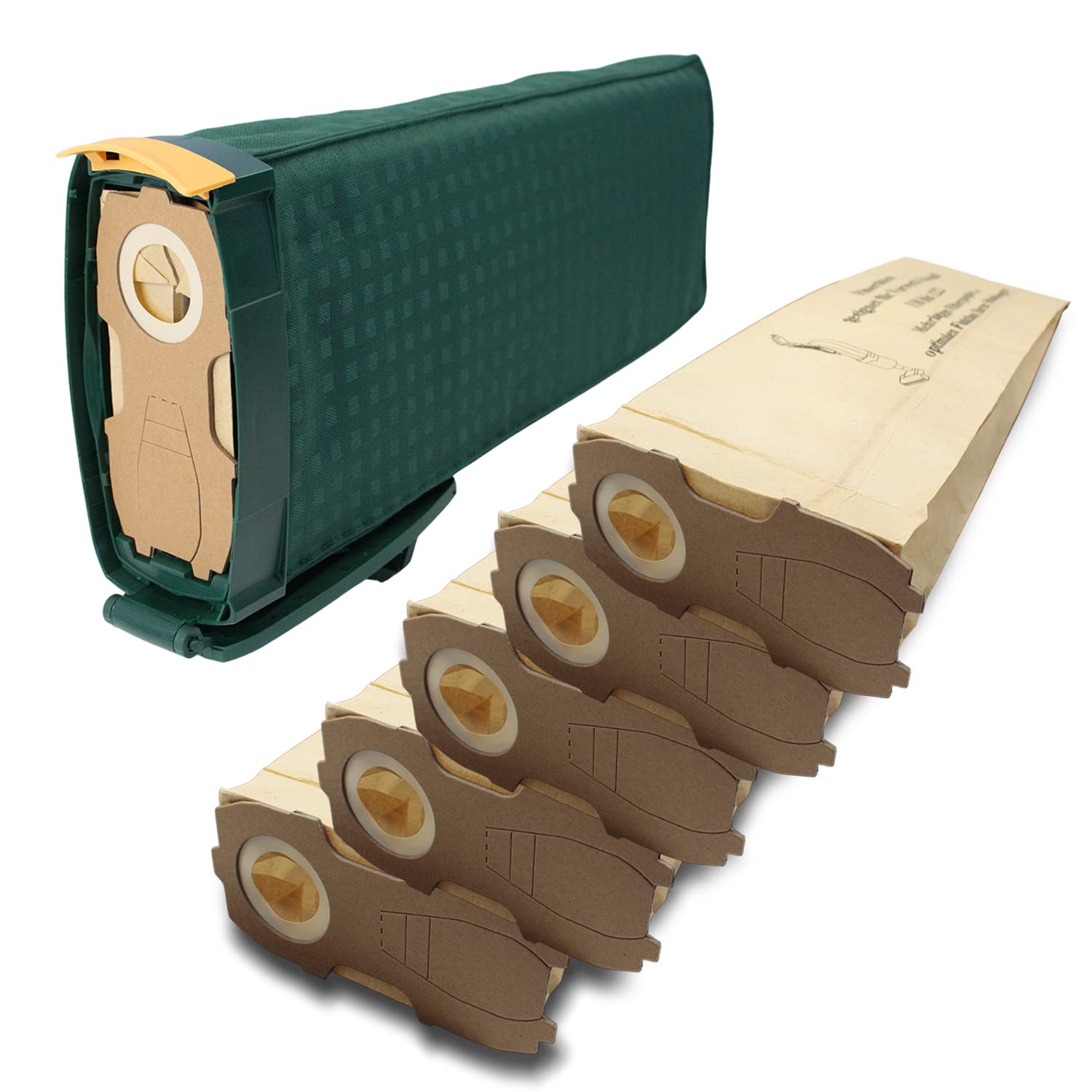 MisterVac Cartucho de filtro completo + 10 bolsas compatibles con Vorwerk Kobold VK 121