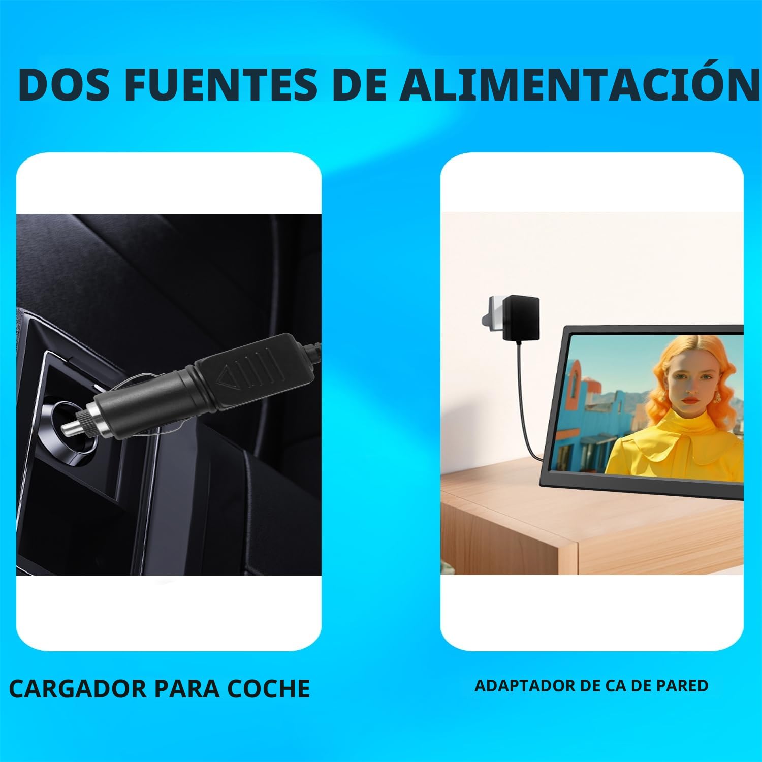 KCR TV digital portátil, TV DVB-T2 de 12 V, entradas HDMI/AV/USB, control remoto, compatible con cargador de coche de 12 V, 15.6 pulgadas, color negro