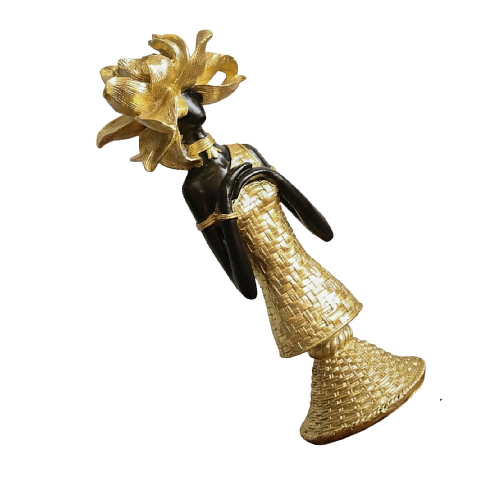 yanzunlrn Modern African Woman Sculpture Collectible Art Craft Tabletop Centerpiece Decor Tribal Art Figurines