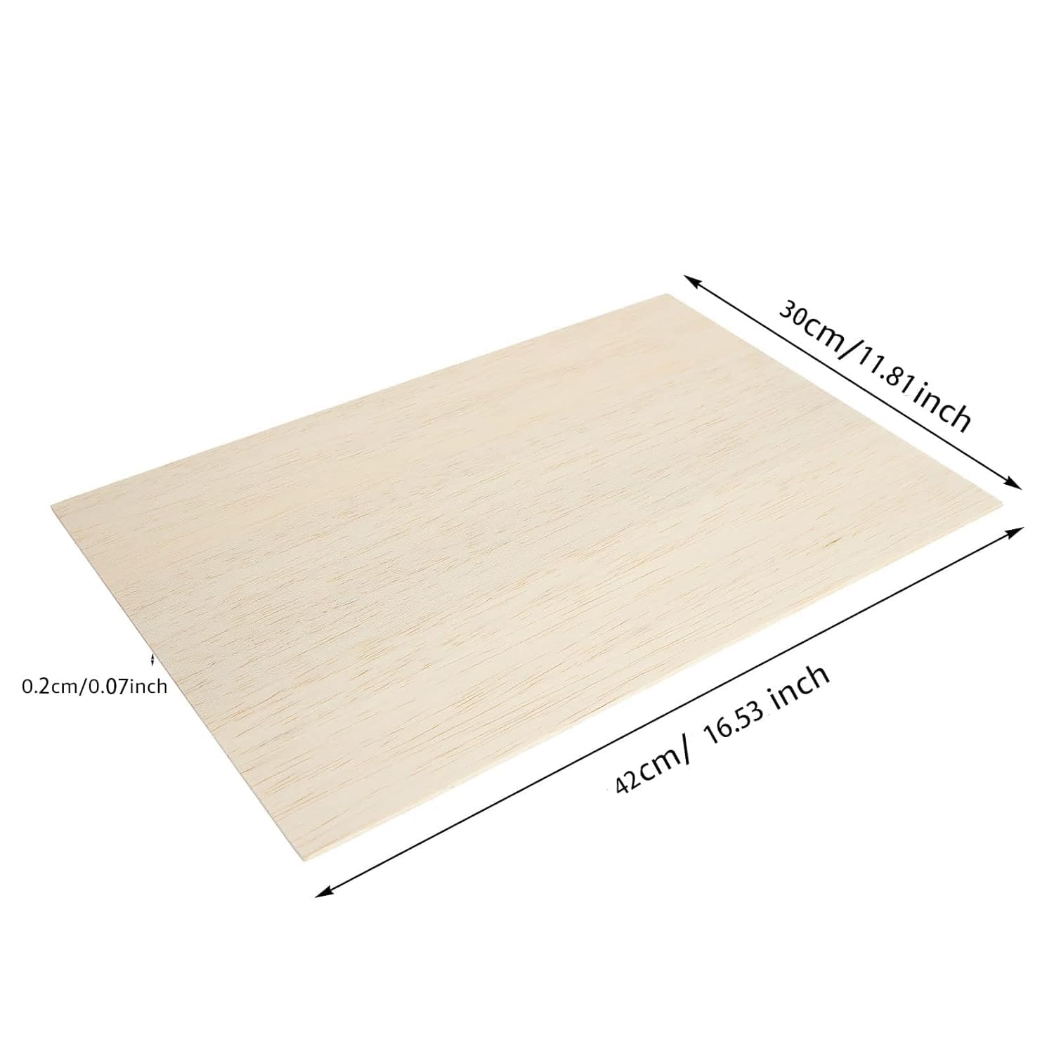 10 Stuks Linde Multiplex Platen A3 42x30 Cm, 2 Mm Dik – Ideaal Voor Laser, Decoupeerzaag En Branding