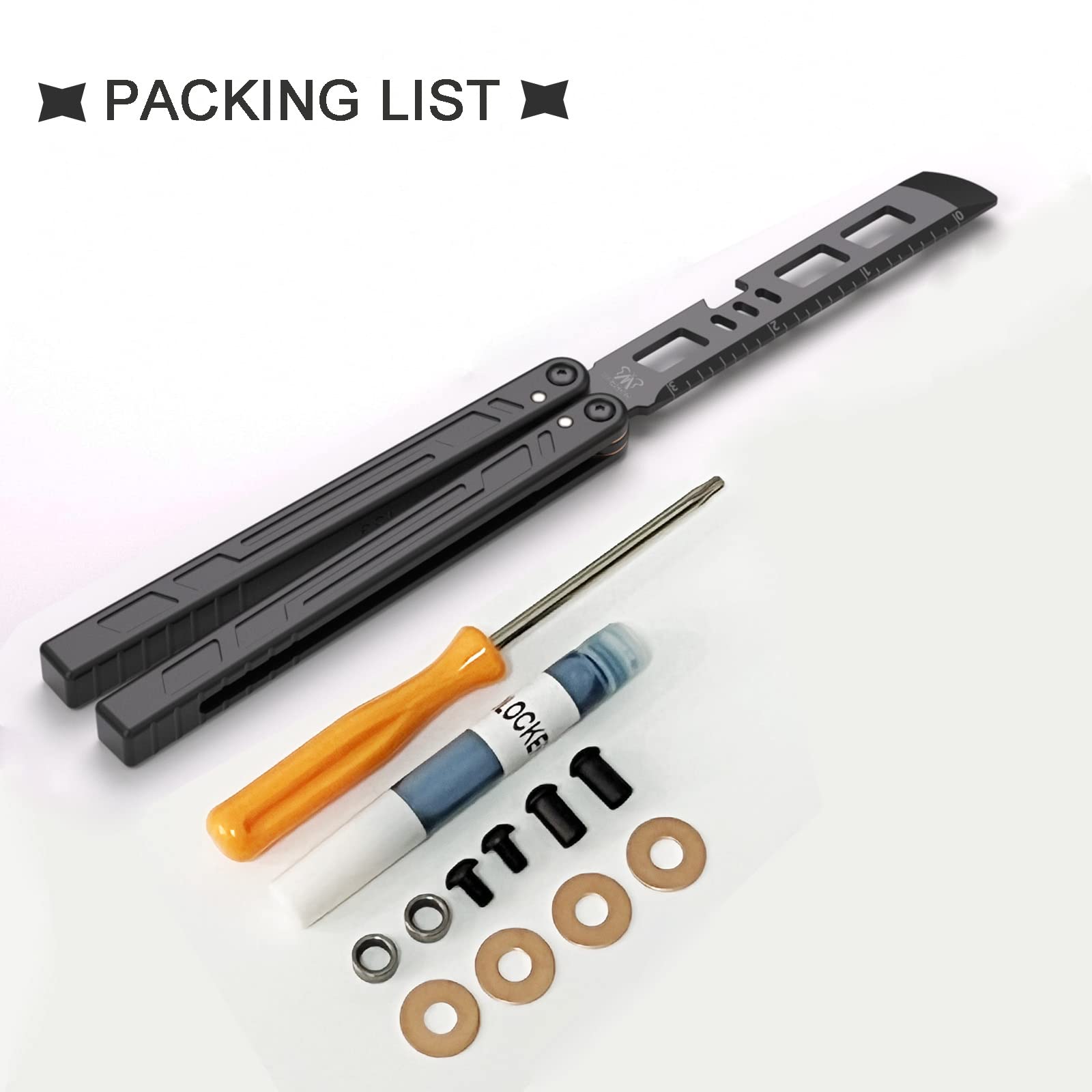 MARCOLO Comet Effective Bushing System 6061 Aluminum Integral Channel Handle with Ruler and Replaceable Bushing, Out of Box, Best Gift for Men Boyfriend Dad Boy Child Black