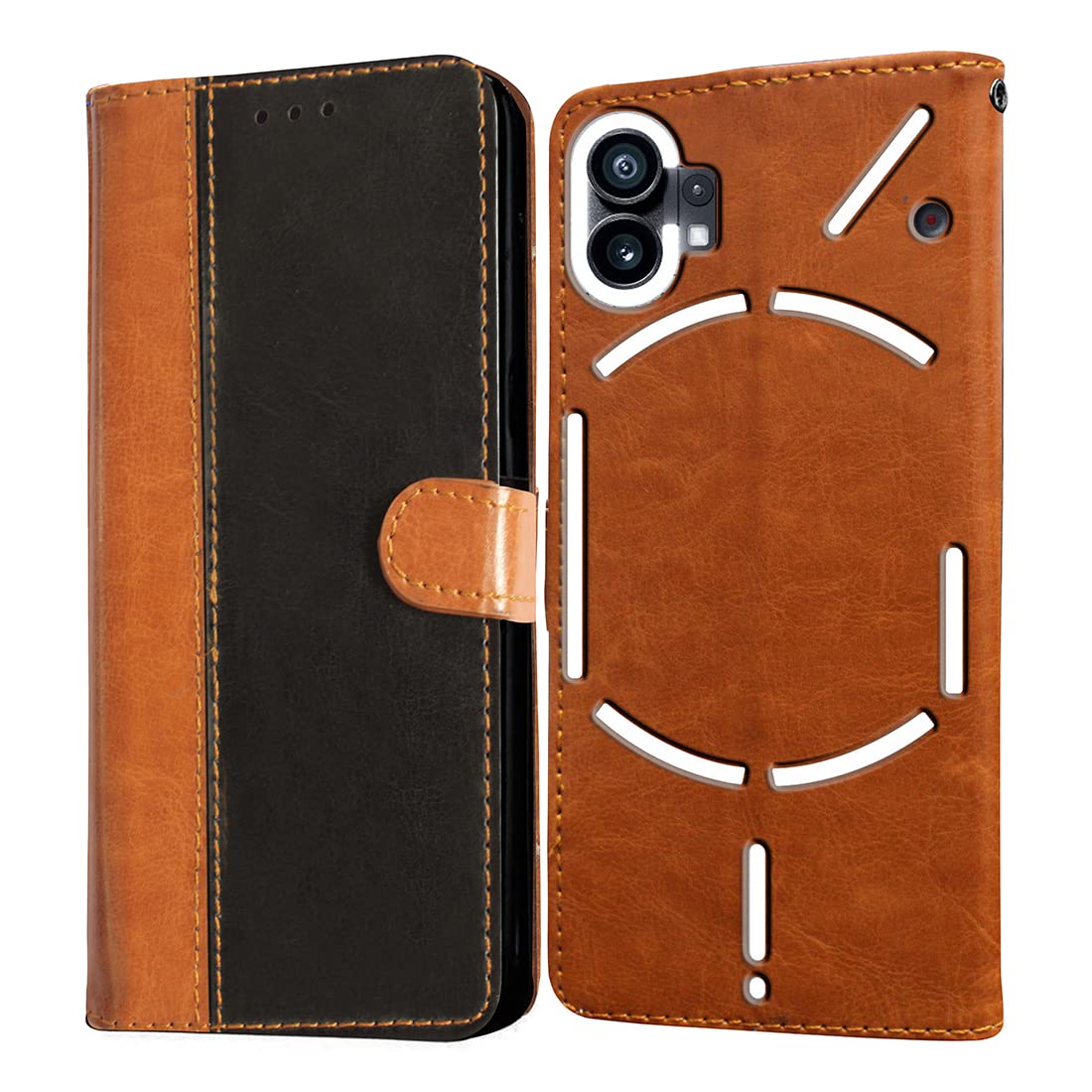 Amazon Brand- Solimo Flip for Nothing Phone (1) 5G (Leather_CamelBlack) (B0BGSPYRSK) Amazon Price History, Amazon Price Tracker
