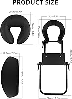 Vista 3 de EBANKU Kit de masaje para la parte superior del colchón, cojín ajustable para reposacabezas de masaje, almohada boca abajo con mesa de masaje