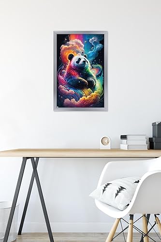 Miniatura 83 de Trends International Wumples - Póster de pared de panda neón cósmico, 22.37 x 34.00 pulgadas, versión premium sin marco