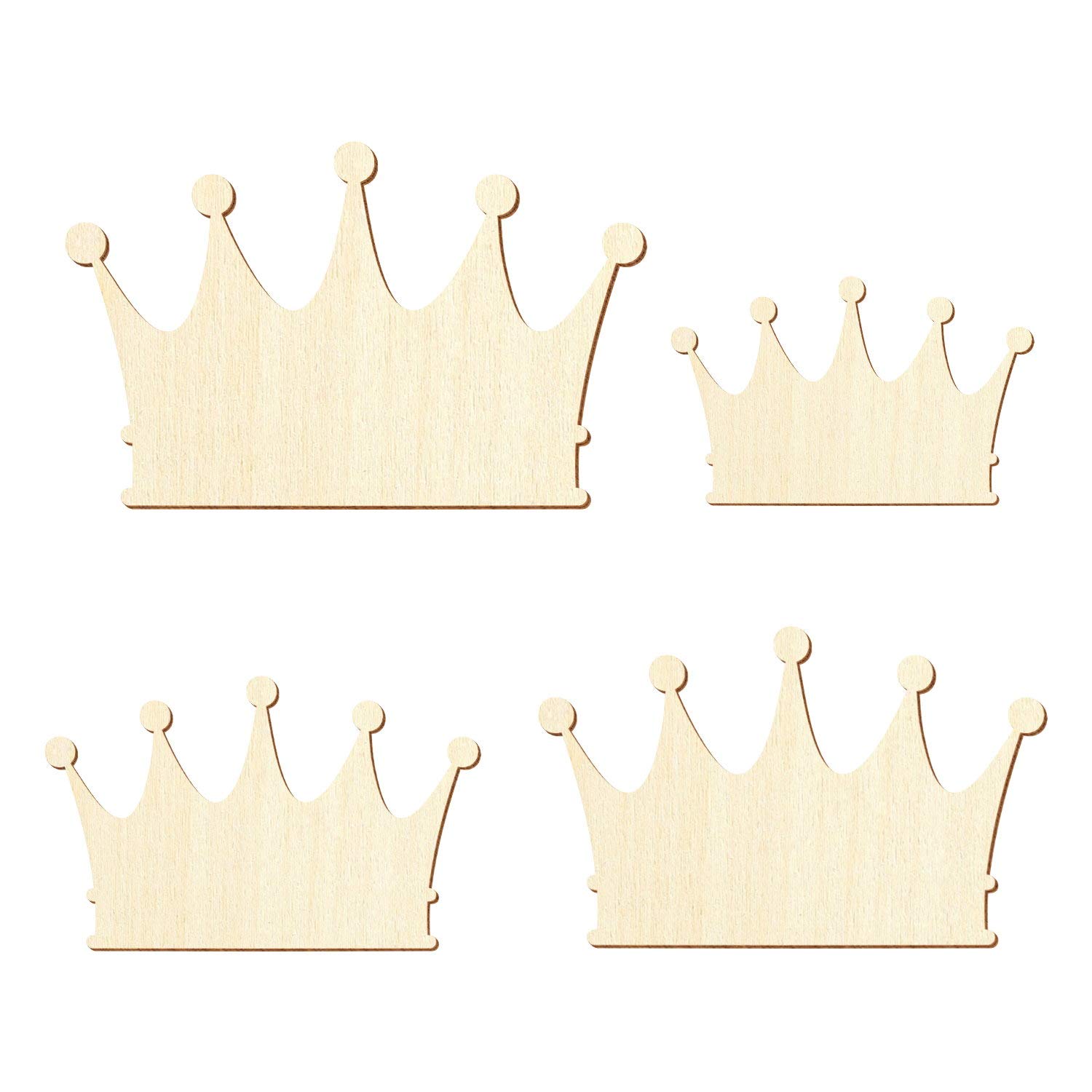 Couronne en bois V1 – Décoration bricolage 3-50 cm, taille : 26 cm, lot de 10 pièces
