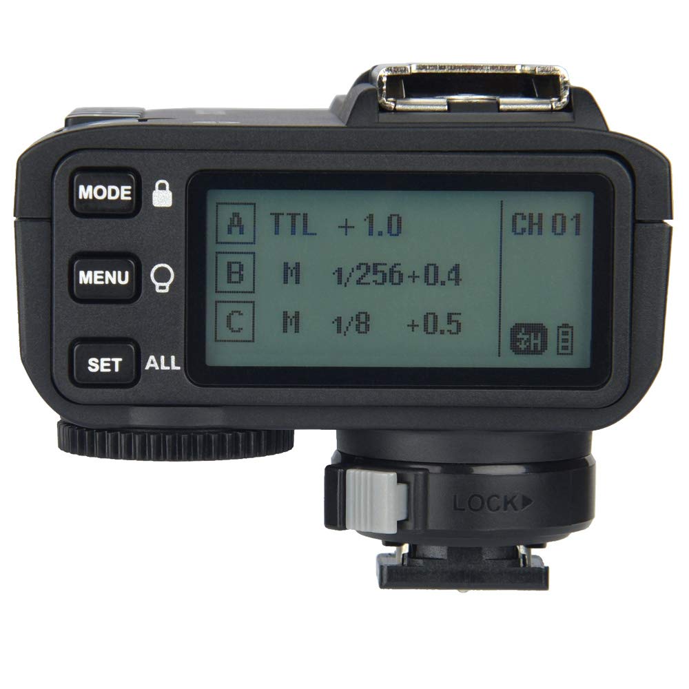 Godox X2T-S 2.4G Trasmettitore flash trigger wireless per Sony con TTL HSS 1 / 8000s Gruppo Funzione Aggiornamento firmware firmware pannello di controllo